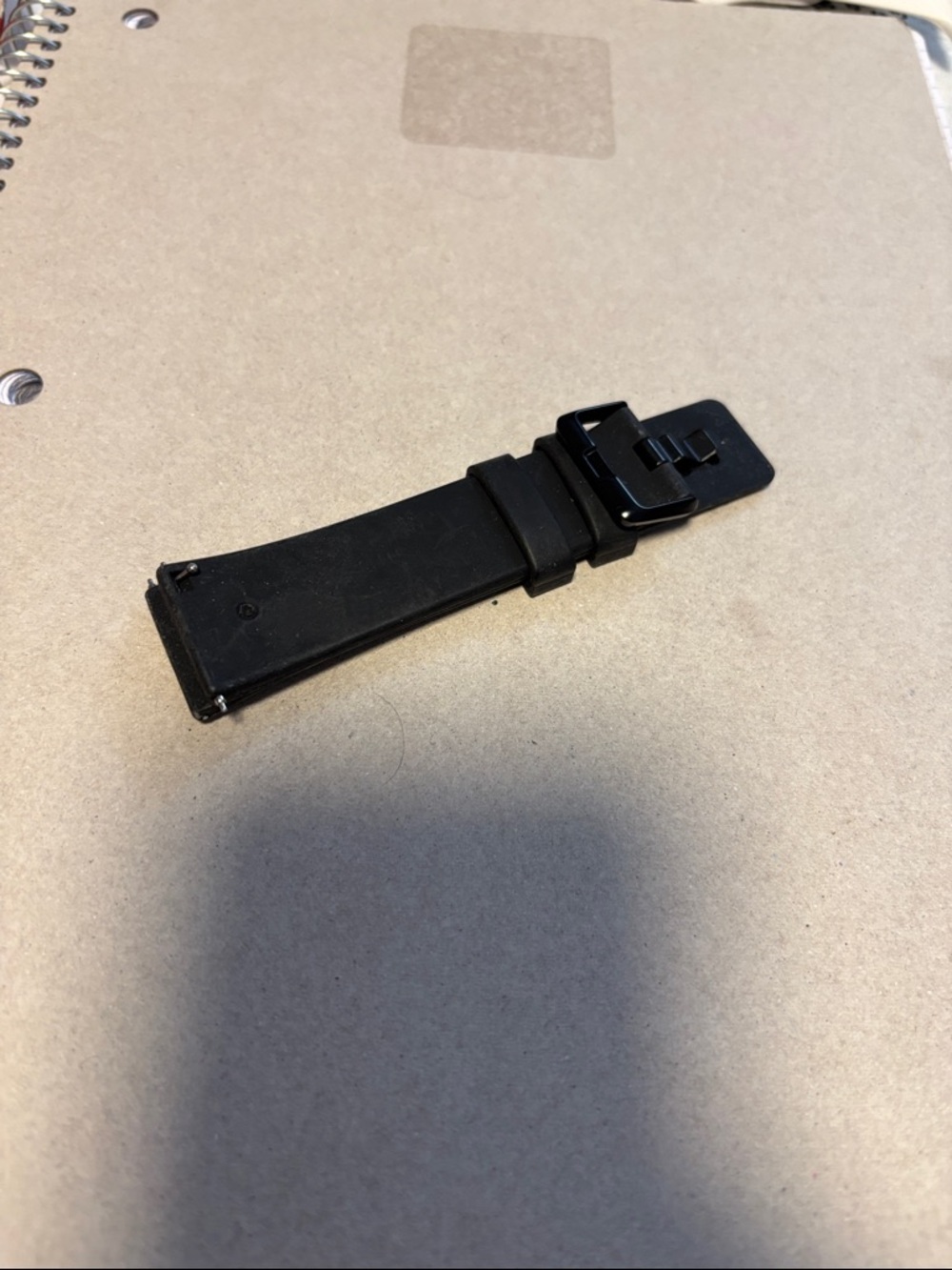 Black Rubber‎ Apple Watch Strap with Deployment Clasp